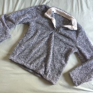 Fleece sherpa pullover